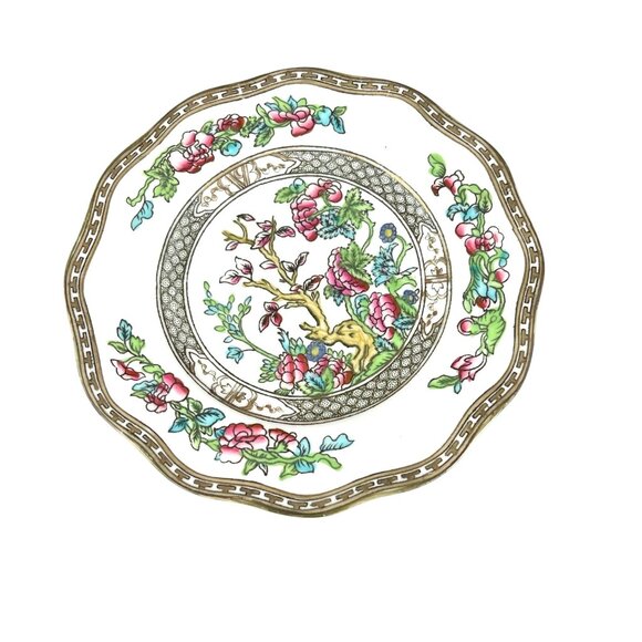 Coalport Indian Tree Scalloped Edge Bread Plate 6 5/8'' Fine Bone China Floral - Picture 2 of 5
